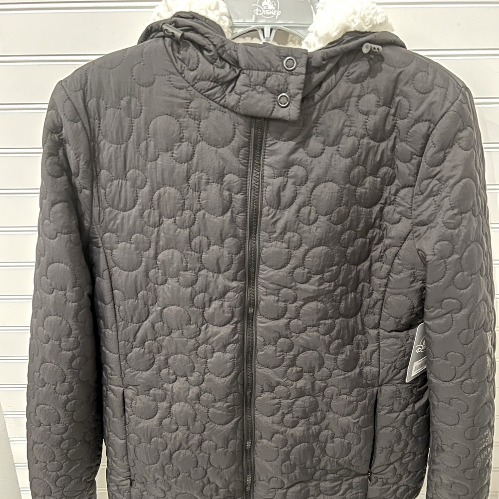 Disney black fleece lined Mickey head jacket NWT